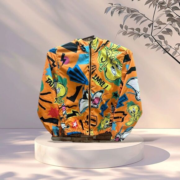 Members Only Looney Tunes Tweety Windbreaker Jacket 10/12 - Picture 1 of 13